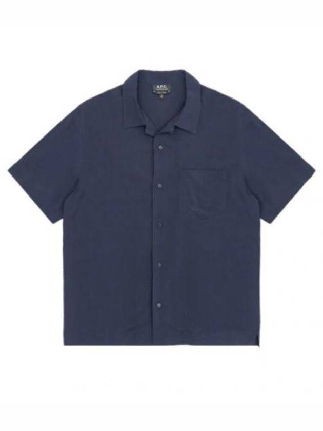 Lloyd Short Sleeve Shirt Navy - A.P.C. - BALAAN 2