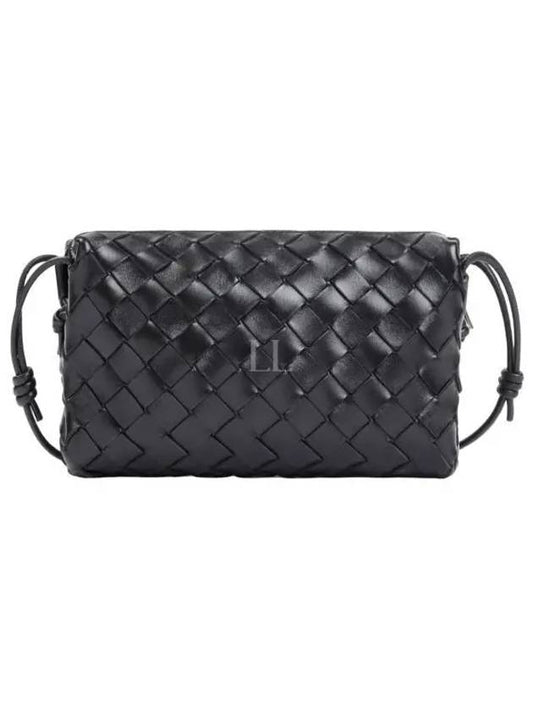 Intrecciato Small Leather Cross Bag Black - BOTTEGA VENETA - BALAAN 2