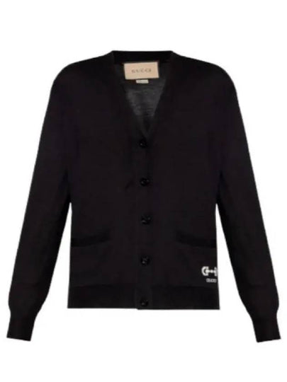 Women's Extra Fine Wool Cardigan Black - GUCCI - BALAAN 2