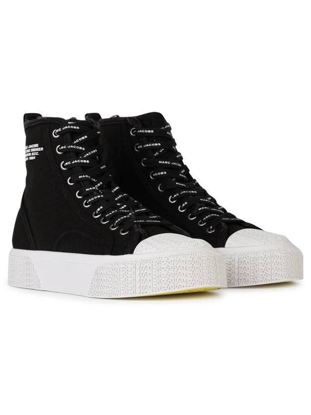 Marc Jacobs 'The High Top' Black Canvas Sneakers - MARC JACOBS - BALAAN 2