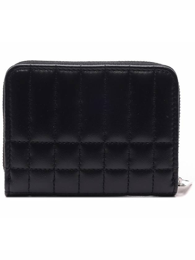 Lola Quilted Zip Round Coin Card Wallet Black - BURBERRY - BALAAN 5