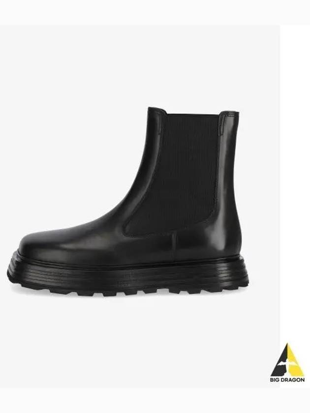 Square Toe Leather Chelsea Boots Black - JIL SANDER - BALAAN 2