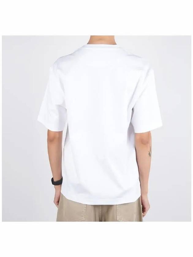 Triangular Logo Cotton Short Sleeve T-shirt White - PRADA - BALAAN 5