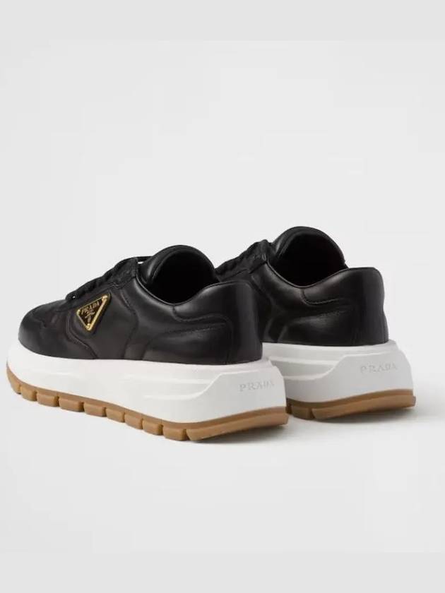 Triangle Logo Low Top Sneakers Black - PRADA - BALAAN 5