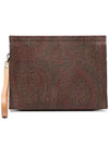 Paisley Print Clutch Bag Brown - ETRO - BALAAN 3