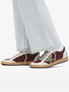 Ball Star Bordeaux Glitter Low Top Sneakers Red - GOLDEN GOOSE - BALAAN 3