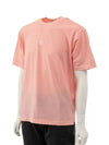 Fissato Effect Compass Embroidery Logo Short Sleeve T-shirt Pink - STONE ISLAND - BALAAN 2