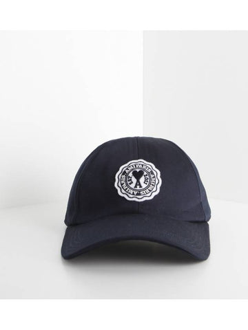 Heart patch ball cap navy UCP205CO0009 491 - AMI - BALAAN 1