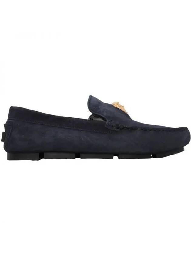 Medusa Classic Suede Driving Shoes Navy - VERSACE - BALAAN 2