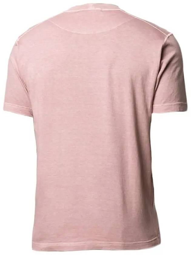 Logo Patch Chest Short Sleeve T-Shirt Antique Pink - STONE ISLAND - BALAAN 4