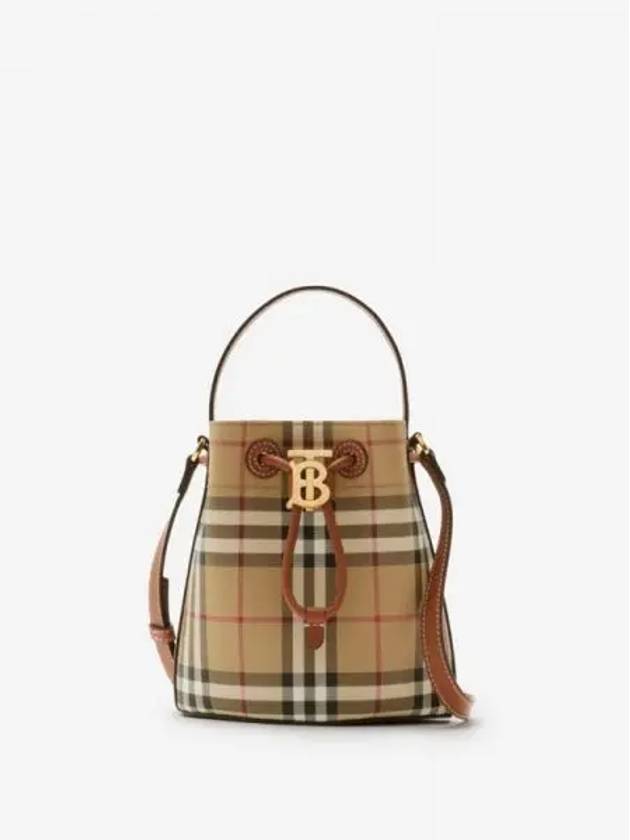 Check Bucket Bag Beige - BURBERRY - BALAAN 2