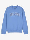 Wellness Crew Neck Cotton Sweatshirt Light Blue - SPORTY & RICH - BALAAN 2