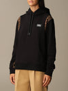 monogram print panel oversized hoodie - BURBERRY - BALAAN.