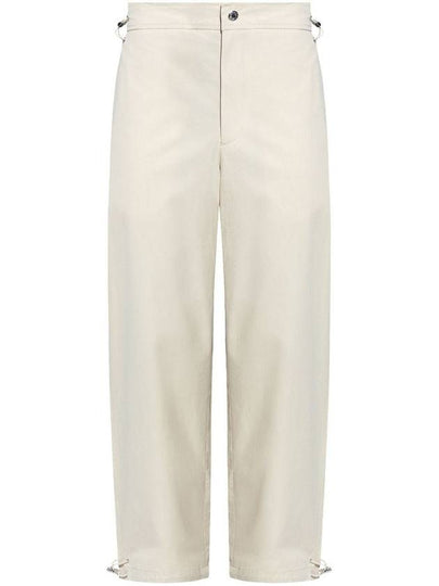 Cotton Canvas Straight Pants Beige - MONCLER - BALAAN 2