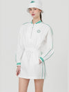 Windbreaker nylon half zip up long sleeve dress WHITE - MONBIRDIE GOLF - BALAAN 1