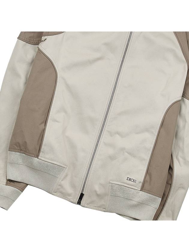 Cotton Canvas Bomber Jacket Beige - DIOR - BALAAN 8