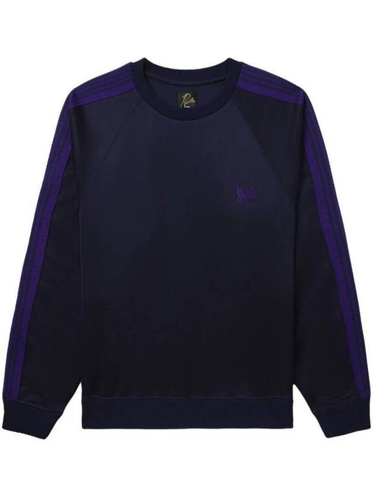 Track Crew Neck Sweatshirt Poly Smooth Navy - NEEDLES - BALAAN 1