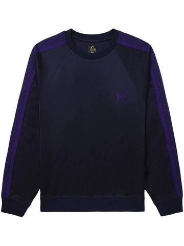 Poly Smooth Track Crew Neck Sweatshirt Navy - NEEDLES - BALAAN 1