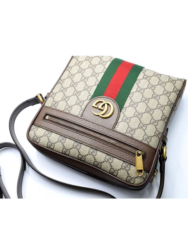 Men's Ophidia GG Small Messenger Bag Beige Ebony - GUCCI - BALAAN.