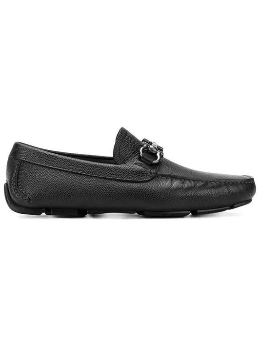 PARIGI Silver Double Gancini Loafer Black 0671739 - SALVATORE FERRAGAMO - BALAAN 2