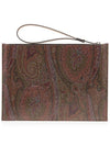 Paisley Pegasus Logo Clutch Bag Brown - ETRO - BALAAN 4