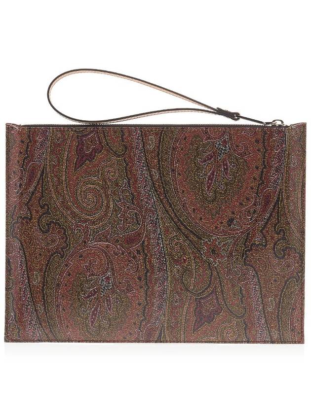 Paisley Pegasus Logo Clutch Bag Brown - ETRO - BALAAN 4