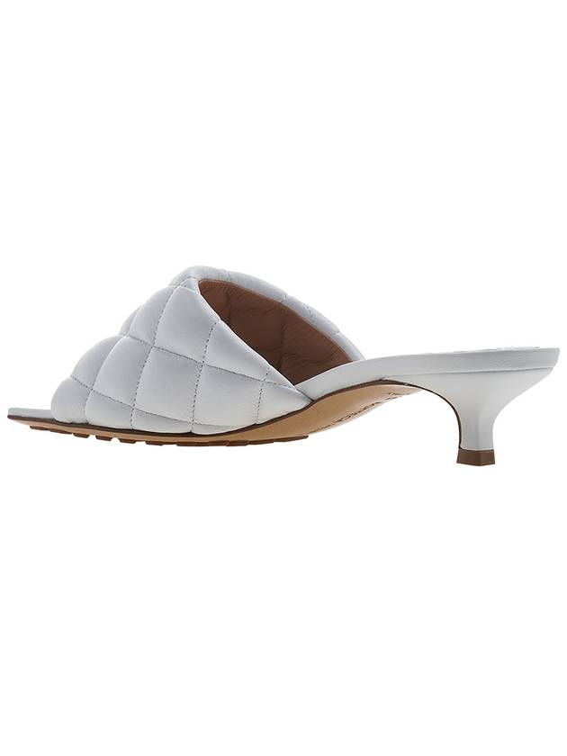 Padded Sandal Heels Optic White - BOTTEGA VENETA - BALAAN.