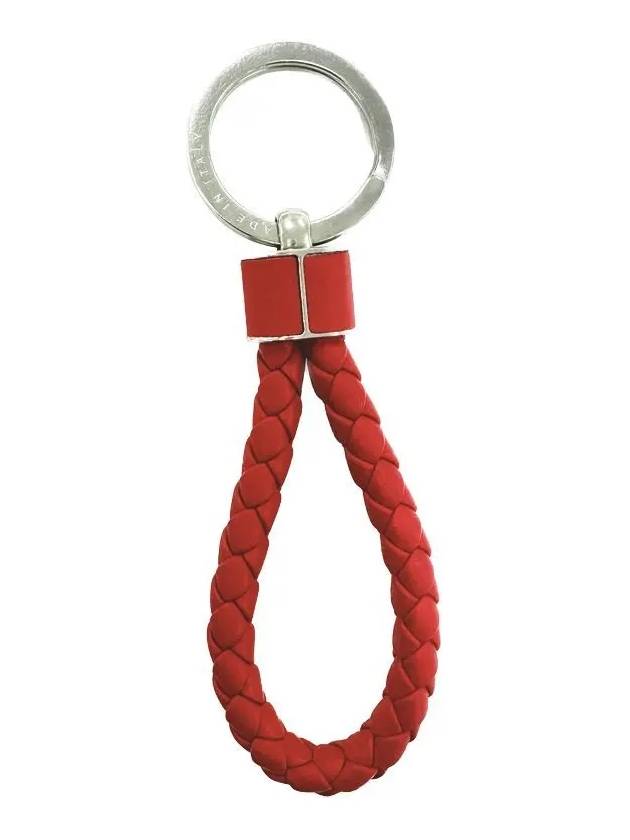 Intrecciato Leather Key Holder Red - BOTTEGA VENETA - BALAAN 4