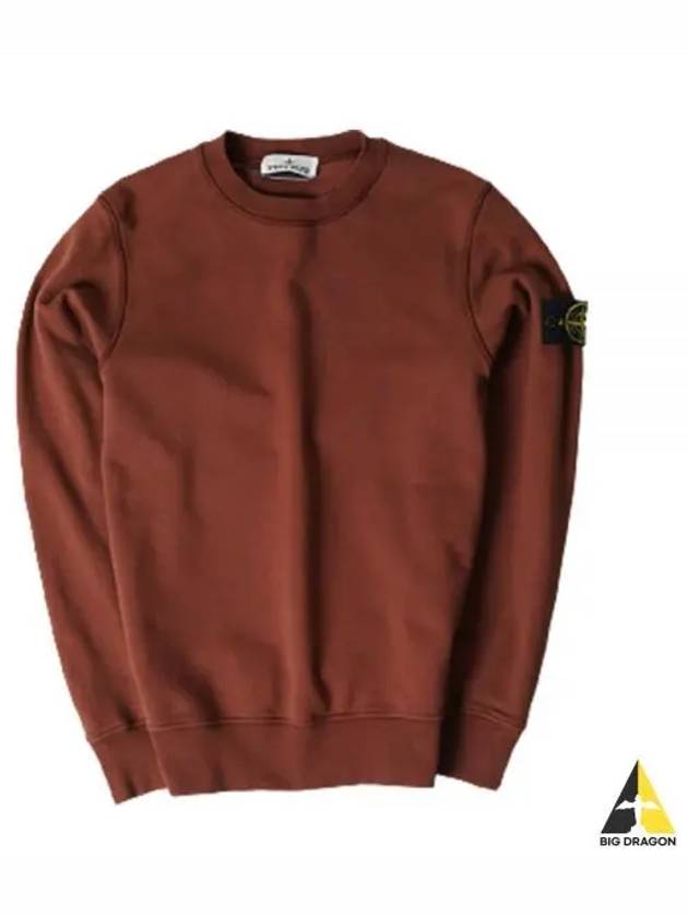 Compass Patch Crew Neck Sweatshirt Brick - STONE ISLAND - BALAAN 2