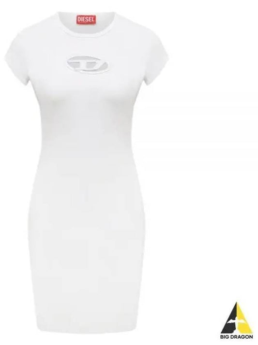 Women's D Angel Logo Cutout Short Dress White - DIESEL - BALAAN 2