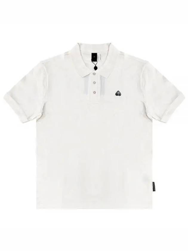 Embroidered Logo Short Sleeve Polo Shirt Ivory - MOOSE KNUCKLES - BALAAN 2