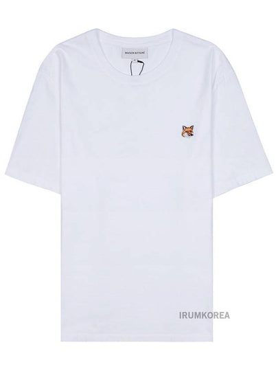 Fox Head Patch Classic Short Sleeve T-Shirt White - MAISON KITSUNE - BALAAN 2