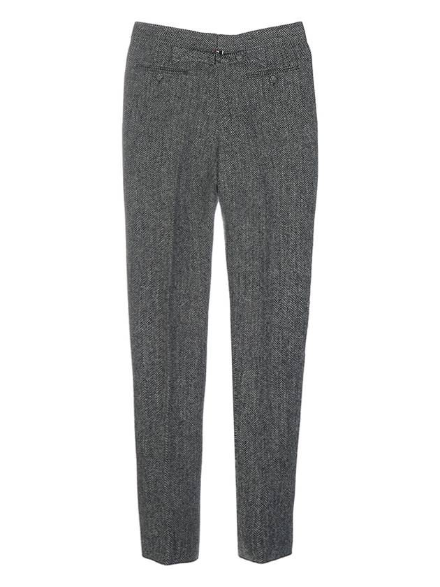 Men's Herringbone Backstrap Straight Pants Grey - THOM BROWNE - BALAAN 3