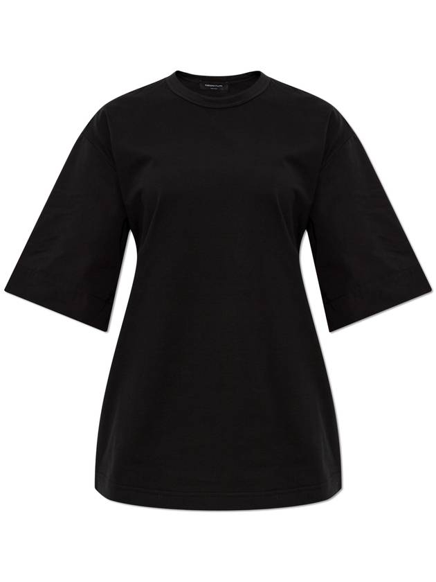 Fabiana Filippi T-shirt With Drawstrings, Women's, Black - FABIANA FILIPPI - BALAAN 1