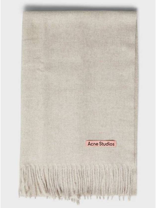 Wool Fringe Muffler Oatmeal Melange - ACNE STUDIOS - BALAAN 4