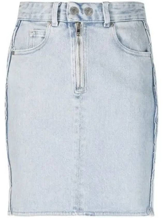 Women's Vabelia Denim H-Line Skirt Light Blue - ISABEL MARANT - BALAAN 2