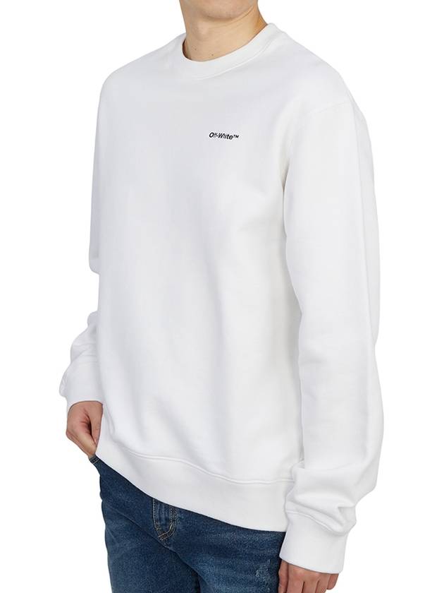 Men's Sweatshirt Long Sleeve T-Shirt OMBA057C 99FLE013 0110 - OFF WHITE - BALAAN 6