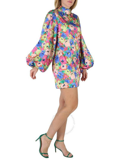 Rotate Ladies Necatrine Comb Floral Print Puff-Sleeve Dress, Brand Size 38 (US Size 4) - ROTATE - BALAAN 2