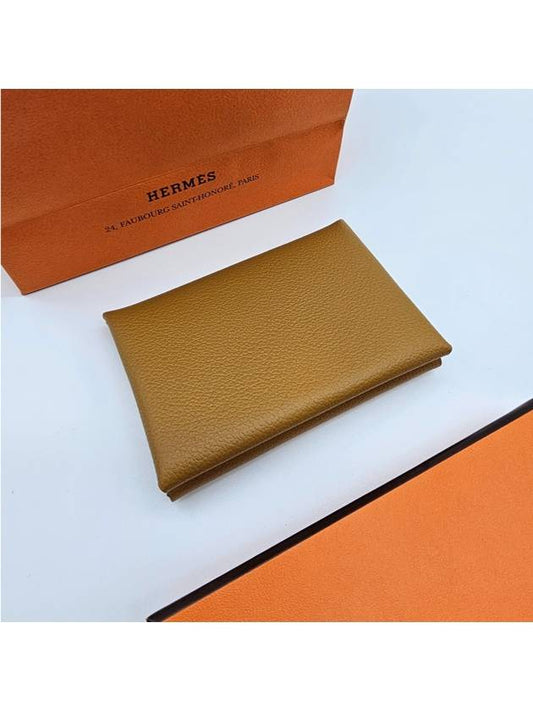 Calviduo Card Holder Compact Evercolor Caramel H085238CK28 - HERMES - BALAAN 2