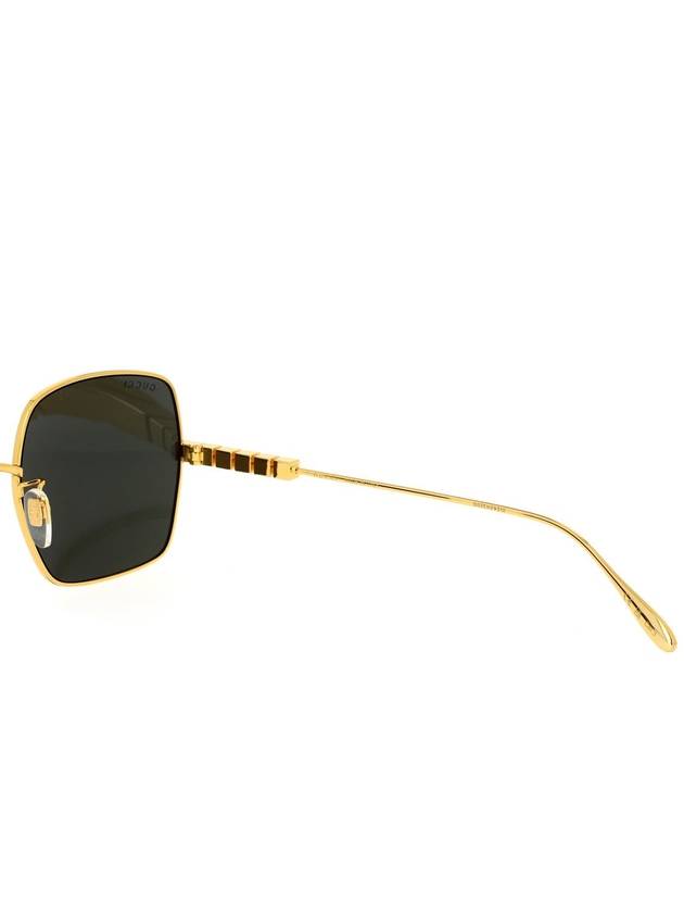 Square Metal Sunglasses Gold - GUCCI - BALAAN 5