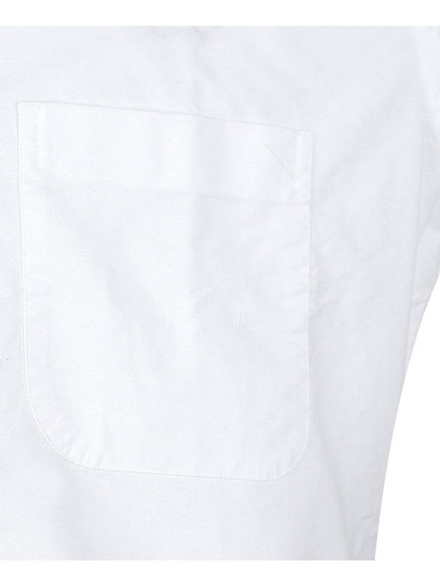 Men's Logo Patch Classic Cotton Long-Sleeve Shirt White - THOM BROWNE - BALAAN 9