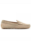 Gommino Suede Driving Shoes Beige - TOD'S - BALAAN 2