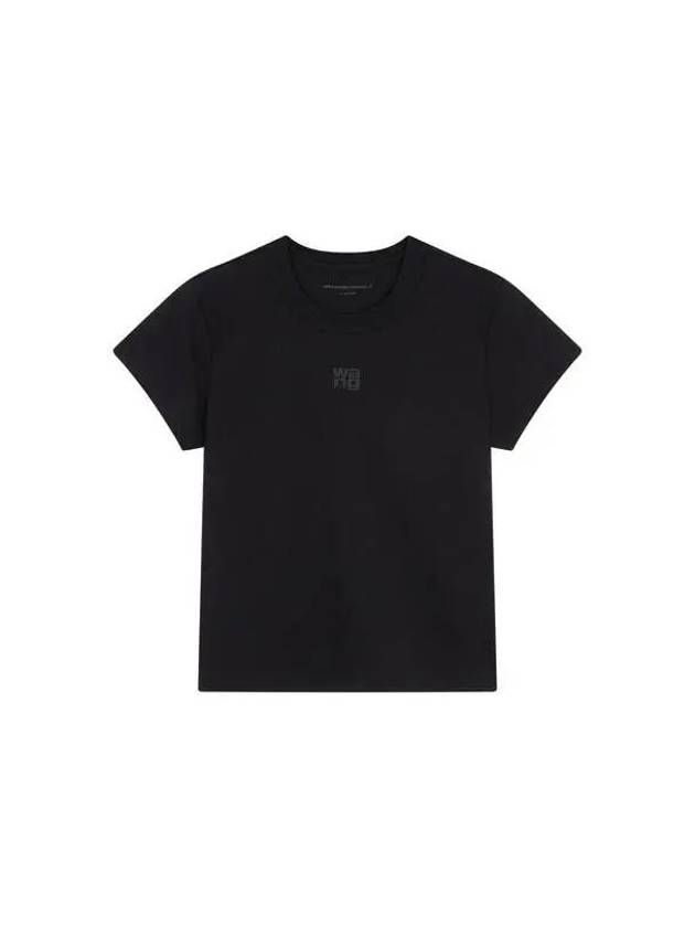 Puff Logo Shrunk TShirt Black 271515 - ALEXANDER WANG - BALAAN 1