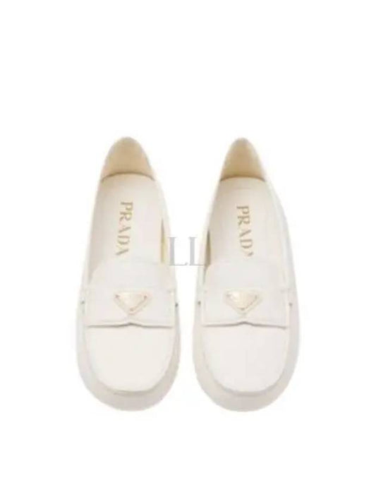 Leather Driving Shoes Ivory - PRADA - BALAAN 2