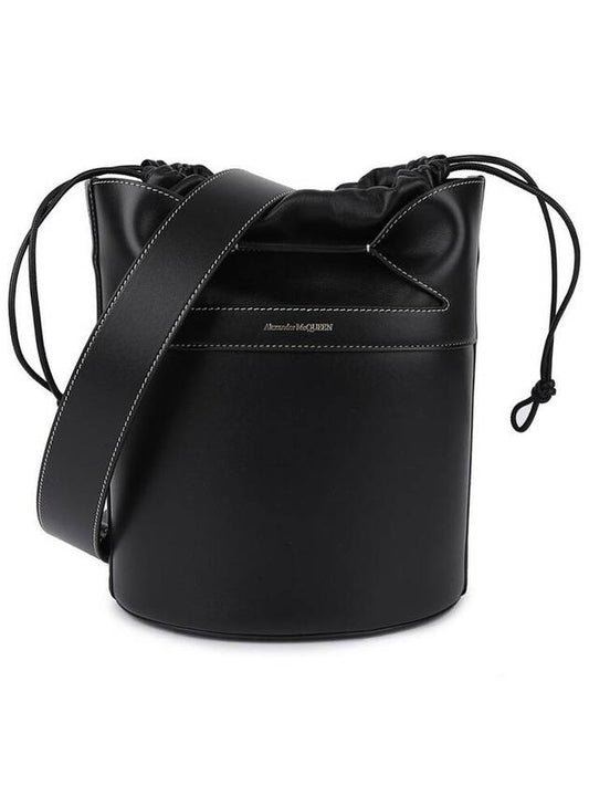 The Bow Calf Bucket Bag Black - ALEXANDER MCQUEEN - BALAAN 2