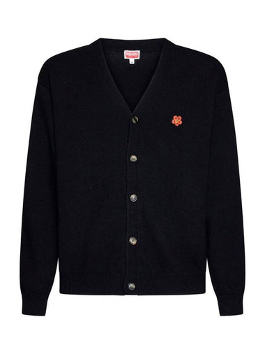 Boke Flower Crest Cardigan Black - KENZO - BALAAN 1