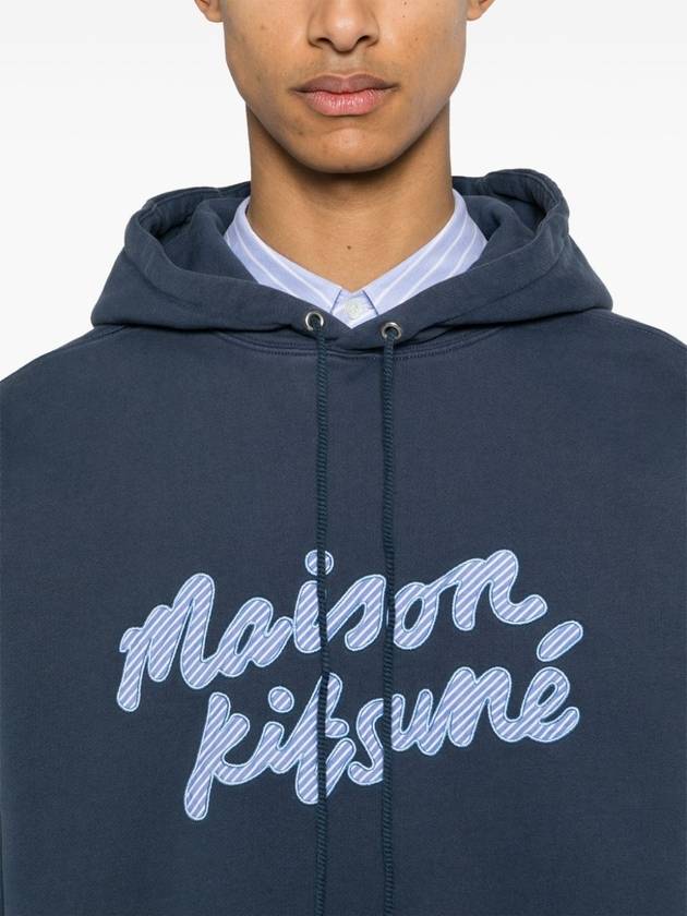 Handwriting Oversized Hoodie Navy - MAISON KITSUNE - BALAAN 5