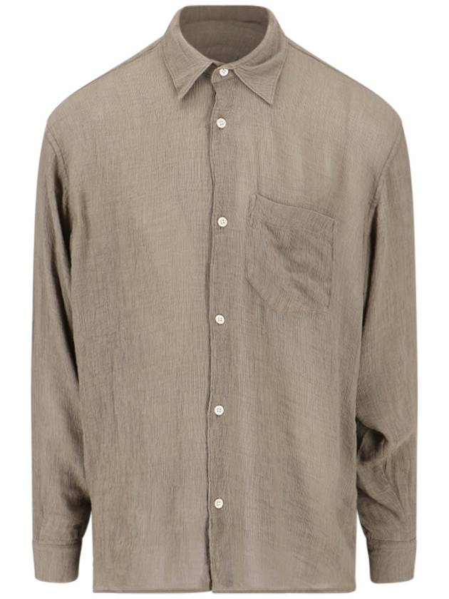 Chest Pocket Pleats Shirt Long Sleeve Shirt Green - OUR LEGACY - BALAAN 2