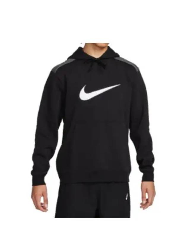 Logo Fleece Hoodie Black - NIKE - BALAAN 2