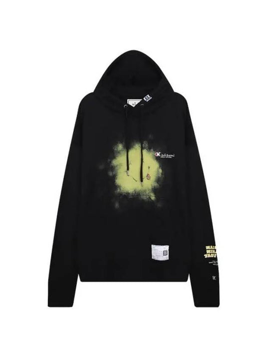 A10HD721 Black Graphic Print Hoodie - MIHARA YASUHIRO - BALAAN 1